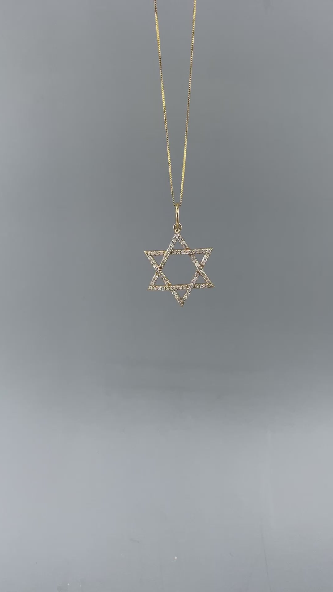 14k Diamond Star of David Charm