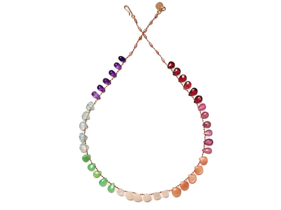 Rainbow Droplet Necklace