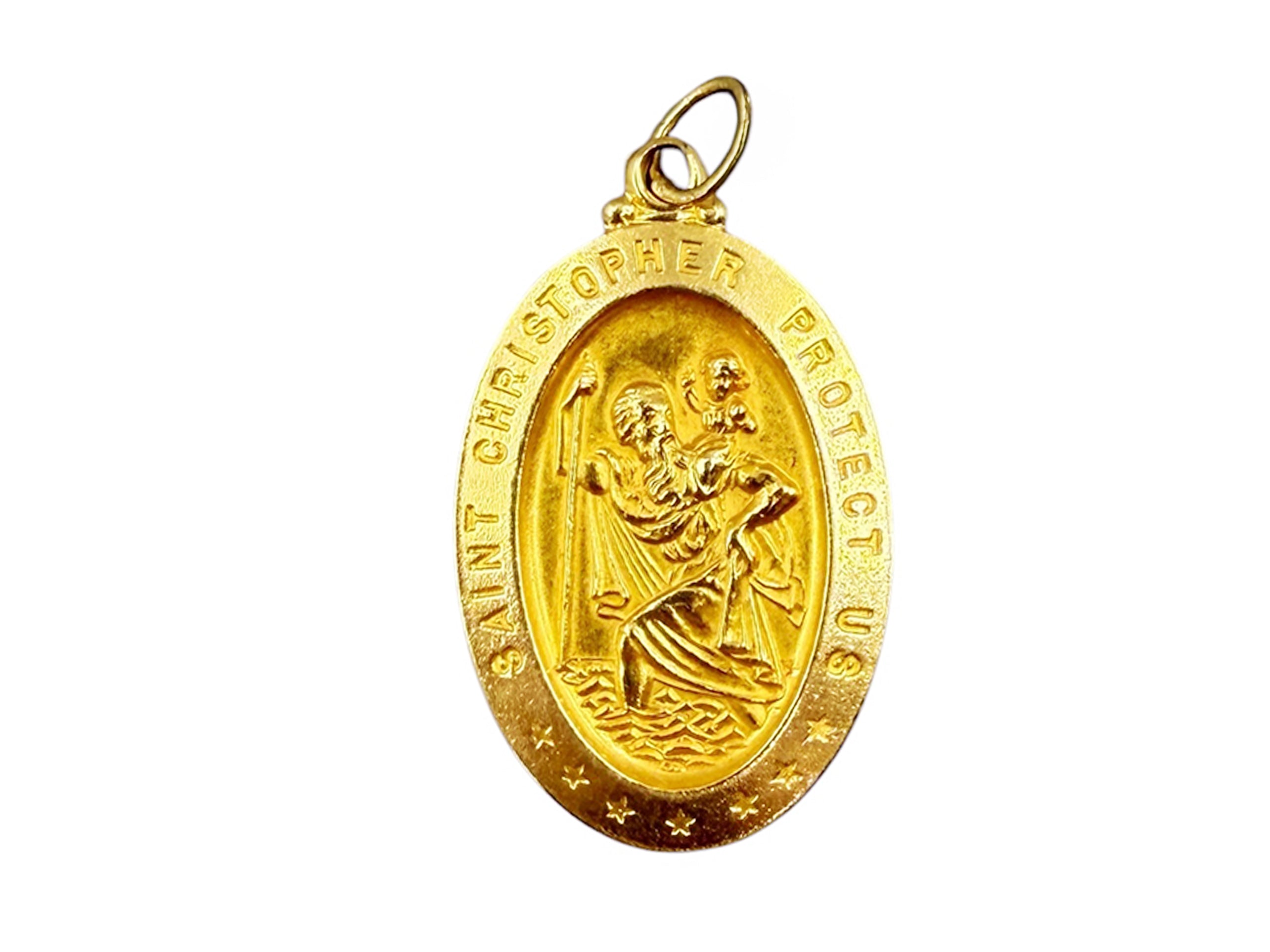 14k St Christopher Charm
