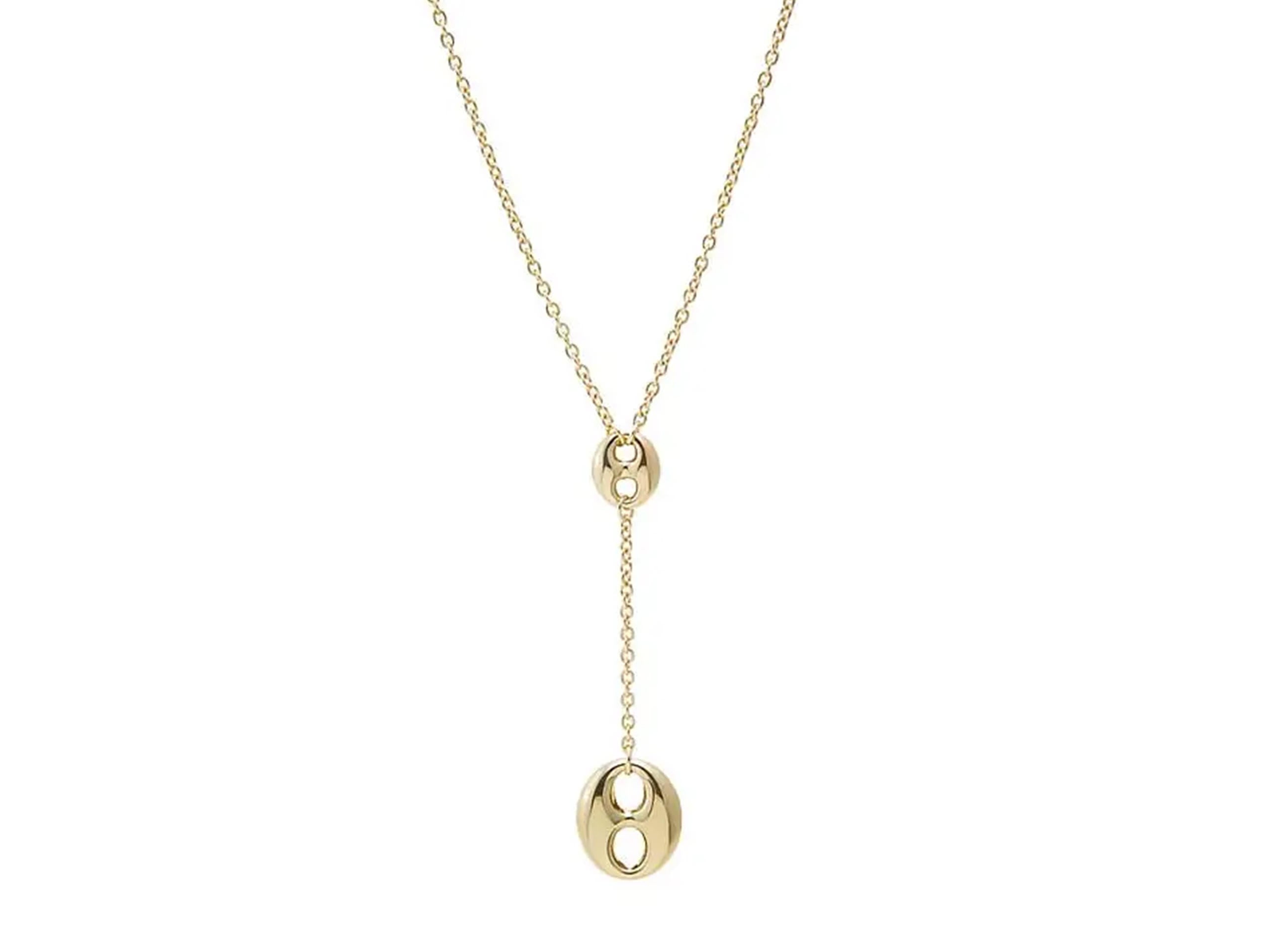 Chunky Mariner Drop Toggle Lariat Chain Necklace