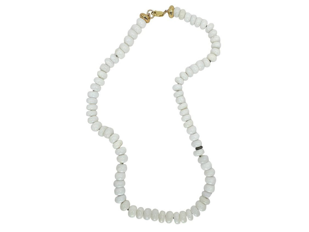 White Opal Bon Bon Strand Necklace