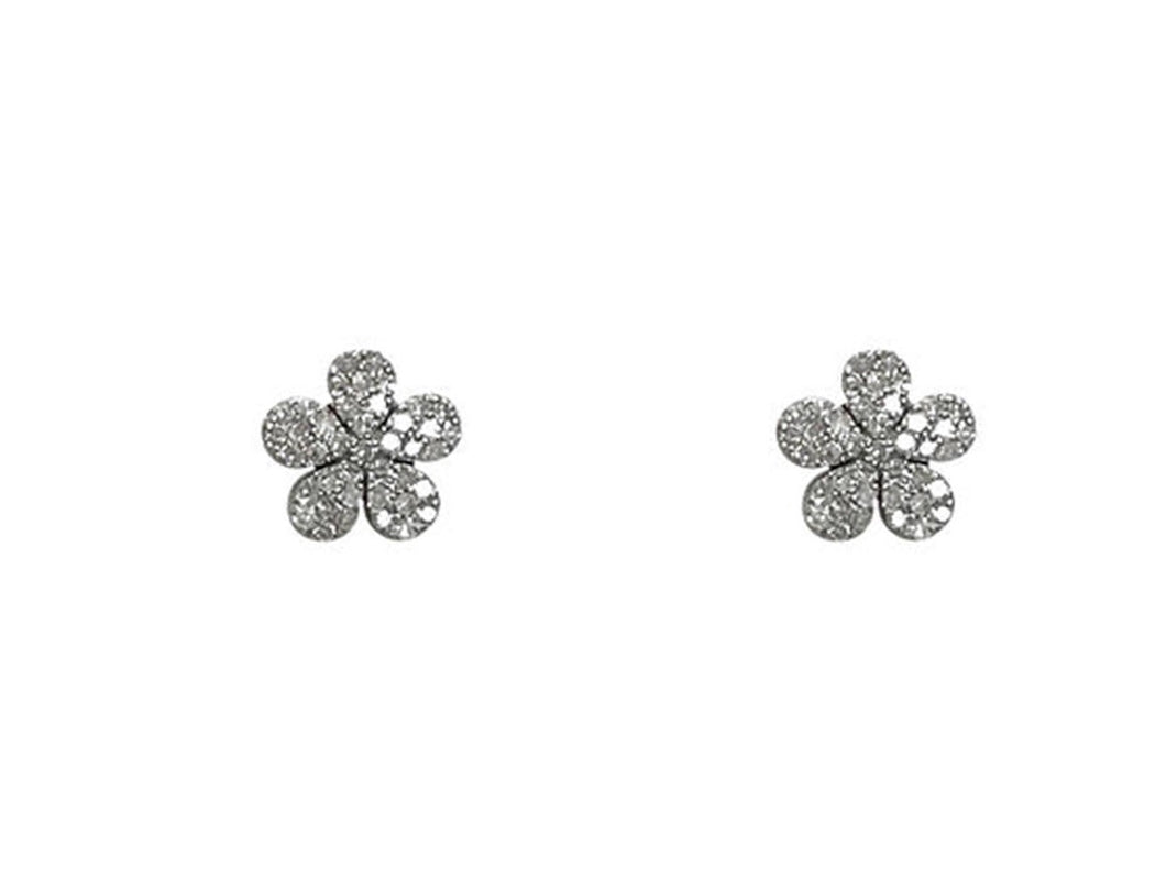 SS Little Flower Diamond Earrings