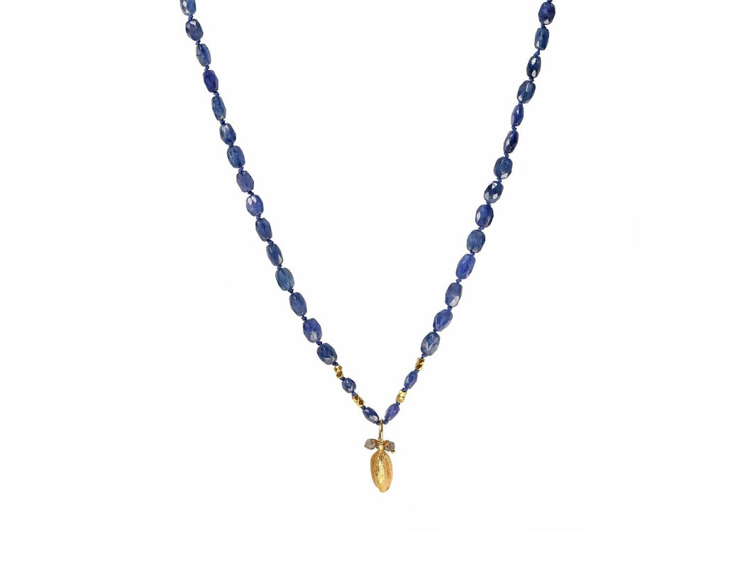 18k Sapphire Roundels and Beads Necklace