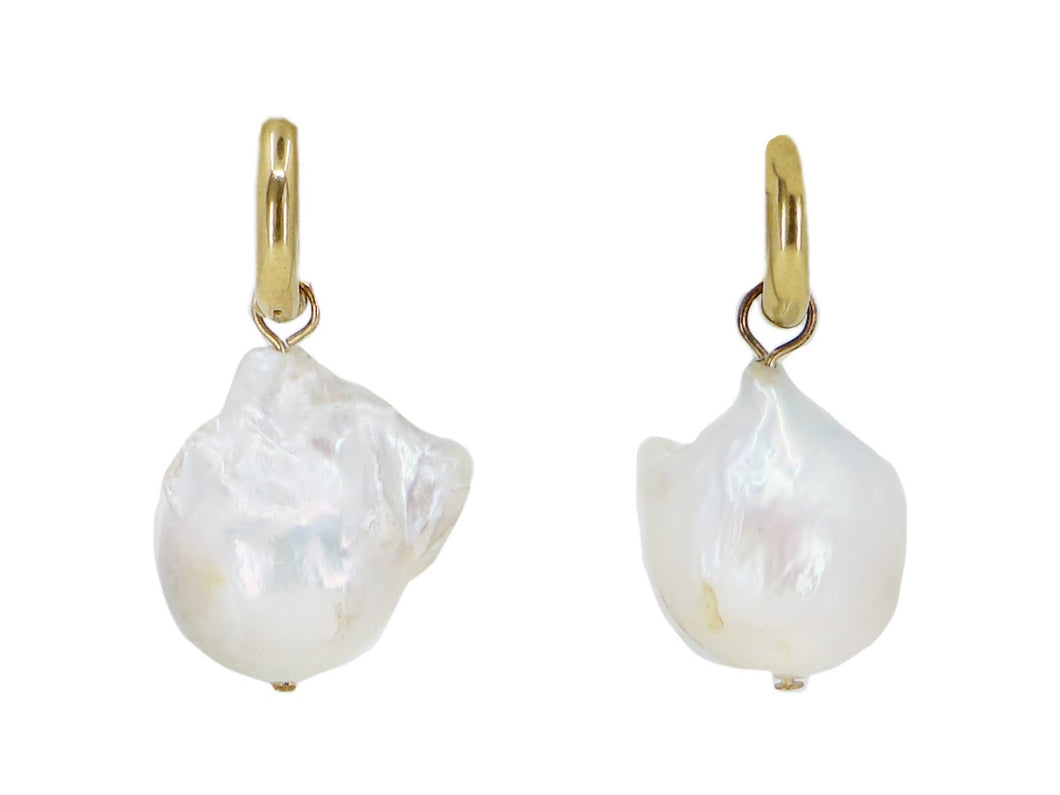 Pearl Hoop Earrings