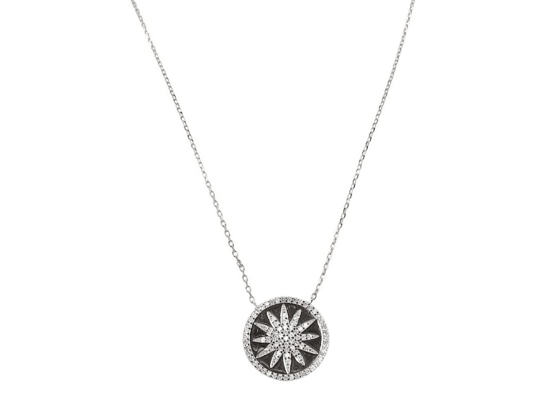 Silver Sunburst Necklace