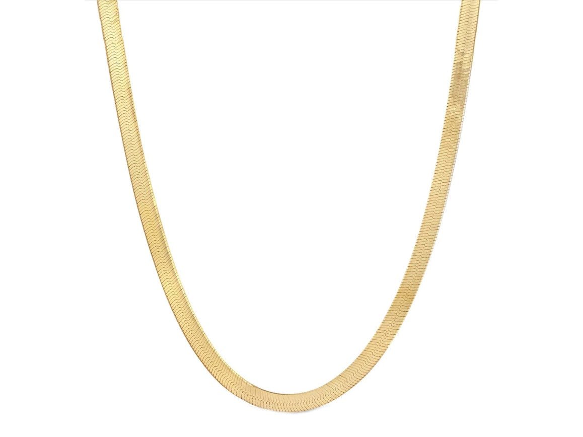 Gold Herringbone Slink Chain