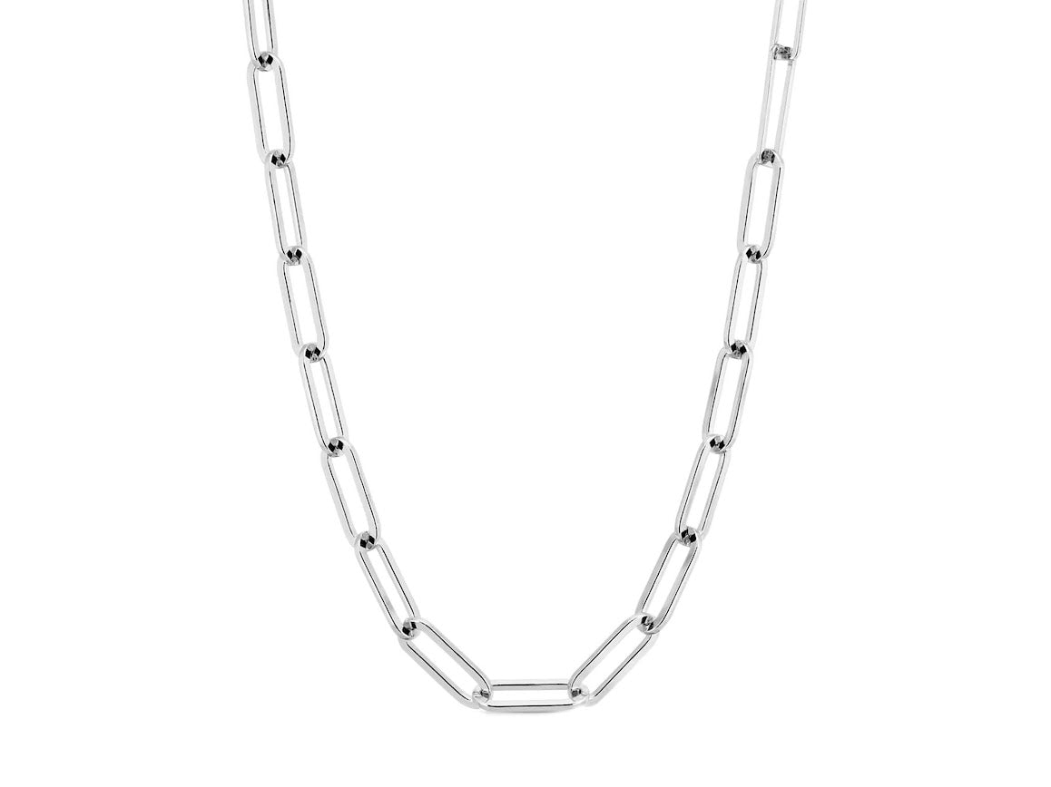 Silver Large Elongated Link Chain