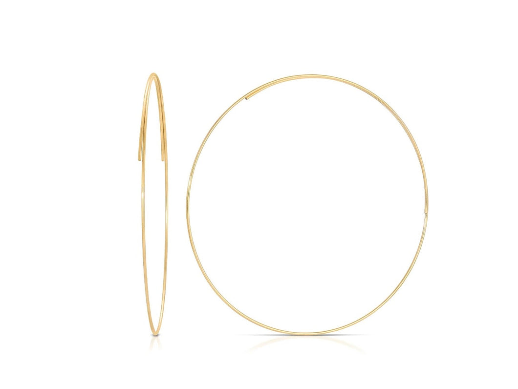 Large Thin Gold Hoops