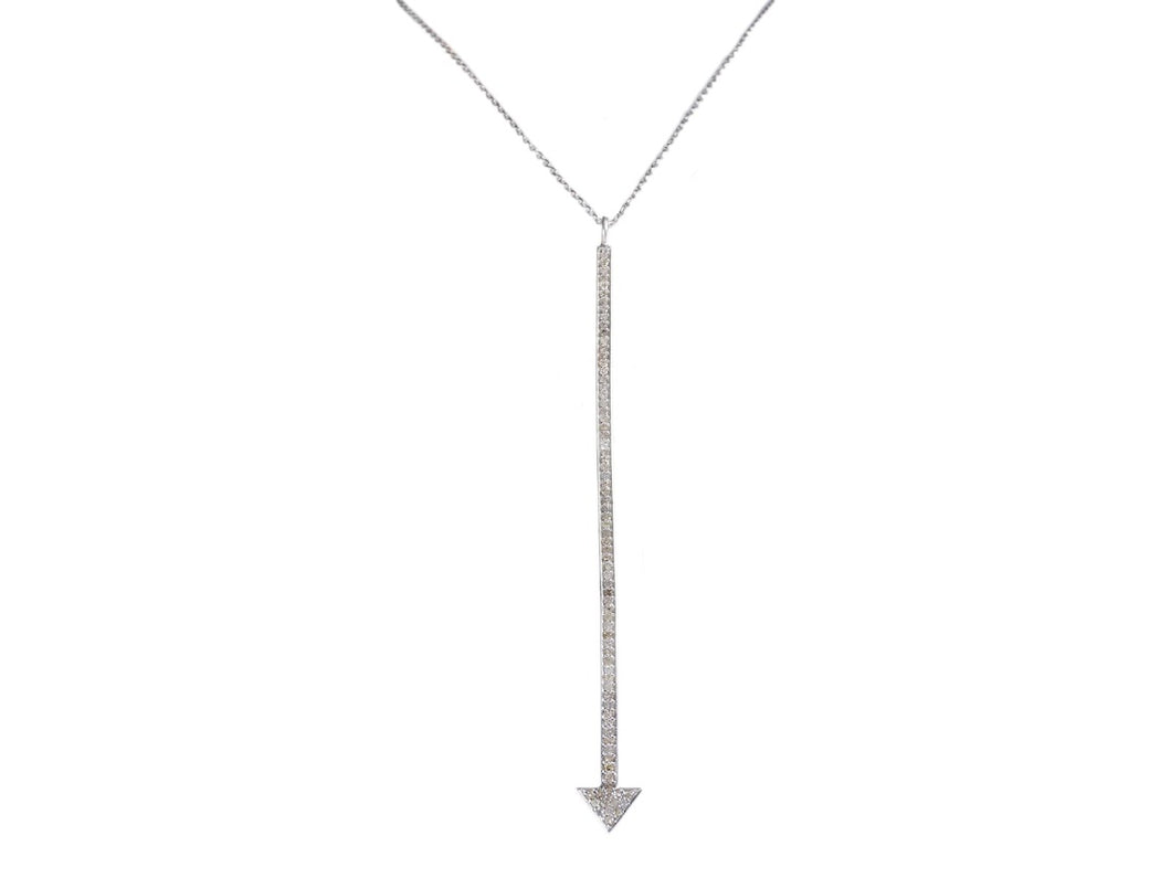SS and Diamonds Arrow Necklace