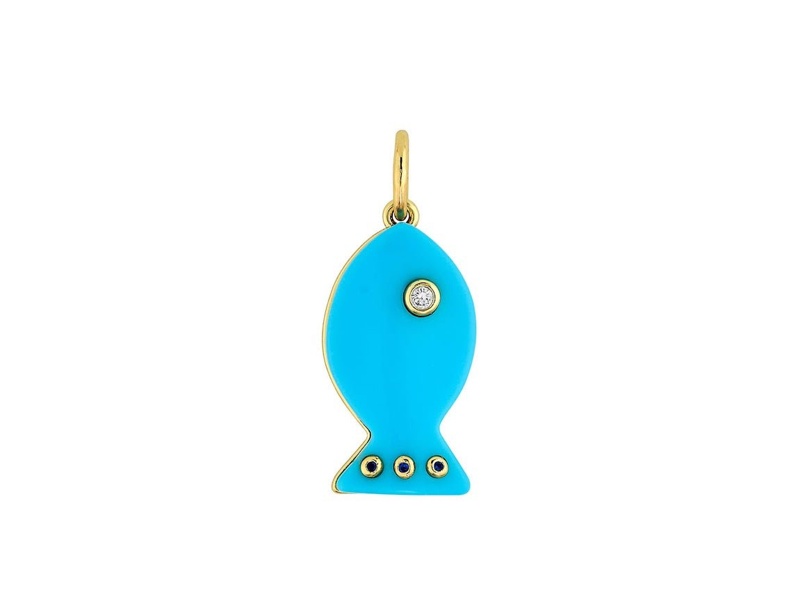 Turquoise Fish Charm