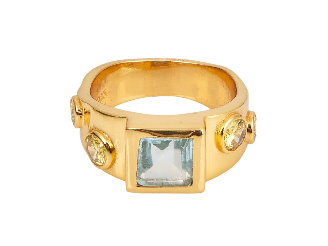 Lolita Ring with Light Blue Crystal