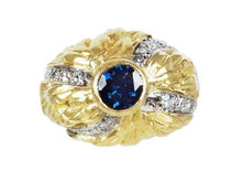 Load image into Gallery viewer, 18k Ring with Sapphire and Diamonds
