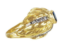 Load image into Gallery viewer, 18k Ring with Sapphire and Diamonds
