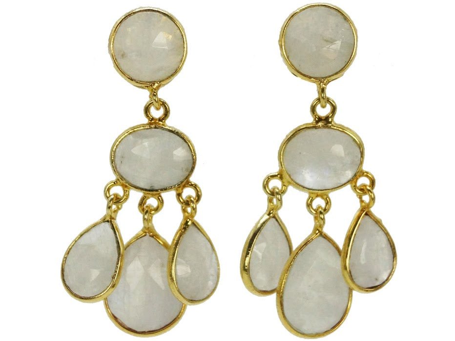 Moonstone Chandelier Earrings