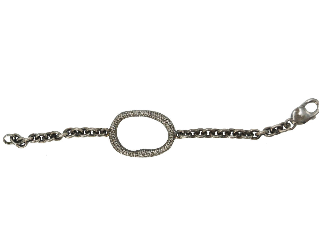 SS Diamond Circle Bracelet