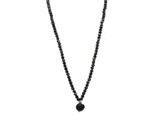 Load image into Gallery viewer, Charcoal Bead and Black Pearl Necklace
