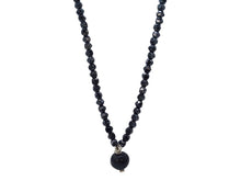 Load image into Gallery viewer, Charcoal Bead and Black Pearl Necklace
